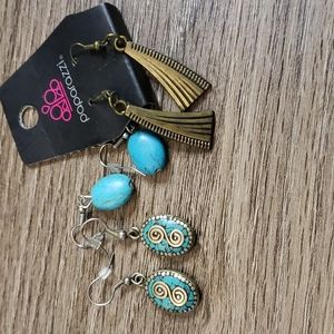 3 pairs of earrings